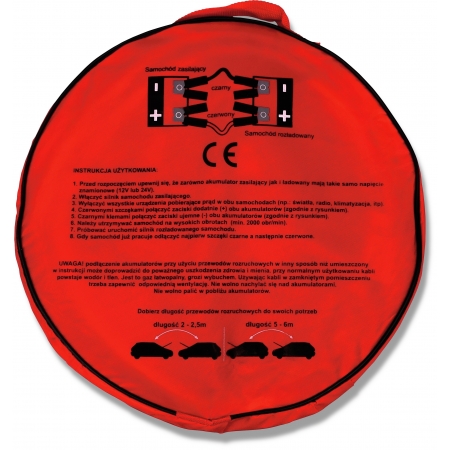 MOCNE PRZEWODY KABLE ROZRUCHOWE 300A 3M 12/24V